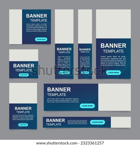 Cryptocurrency and blockchain technology web banner design template. Vector flyer with text space. Advertising placard with customized copyspace. Printable poster for advertising. Arial font used