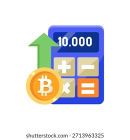 Cálculo y crecimiento de criptomonedas, adecuado para artículos, Sitios web o contenido relacionado con finanzas, tecnología, blockchain y divisas digitales.