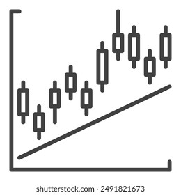 Cryptocurrency Candlestick formation vector concept outline icon or symbol