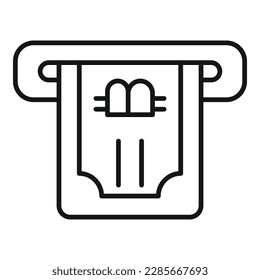 Cryptocurrency cash icon outline vector. Crypto money. Financial marketing