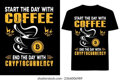 cryptocurrency coffee mug t-shirt design
