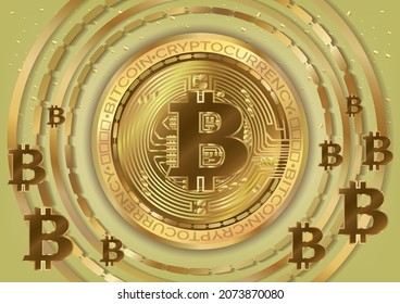 cryptocurrency coin bitcoin background art vector