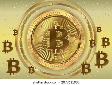 vector de arte de fondo criptodivisa de bitcoin