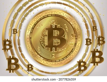 cryptocurrency coin bitcoin background art vector