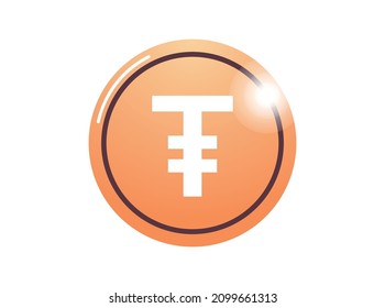 Cryptocurrency and coin flat vector illustration.
