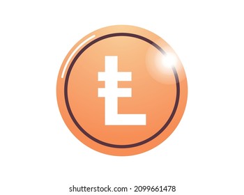 Cryptocurrency and coin flat vector illustration.
