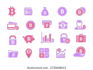 Elemento de paquete de iconos de moneda de criptomoneda