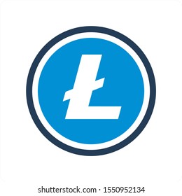 Cryptocurrency Coin Mining and Exchange Concept Icon