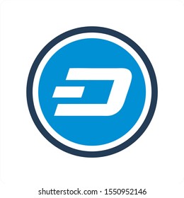 Cryptocurrency Coin Mining and Exchange Concept Icon