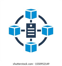 Cryptocurrency Coin Mining and Exchange Concept Icon