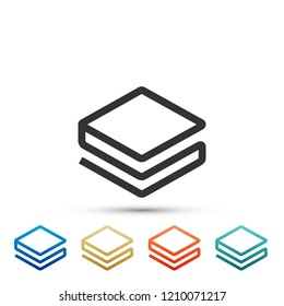 Cryptocurrency coin Stratis STRAT icon isolated on white background. Physical bit coin. Digital currency. Altcoin symbol. Blockchain based secure crypto currency. Flat design. Vector Illustration