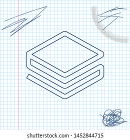 Cryptocurrency coin Stratis STRAT line sketch icon isolated on white background. Physical bit coin. Digital currency. Altcoin symbol. Blockchain based secure crypto currency. Vector Illustration