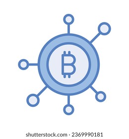 Cryptocurrency coin vector design, bitcoin icon in modern style