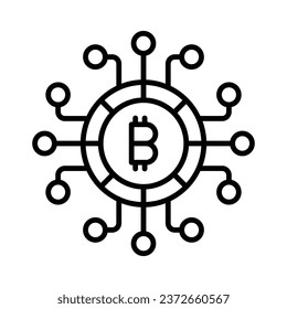 Cryptocurrency coin vector design, bitcoin icon in modern style