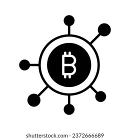 Cryptocurrency coin vector design, bitcoin icon in modern style