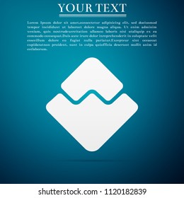 Cryptocurrency coin Waves icon isolated on blue background. Physical bit coin. Digital currency. Altcoin symbol. Blockchain based secure crypto currency. Flat design. Vector Illustration