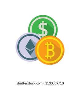 Cryptocurrency Coins Icon