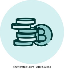 Monedas de criptomoneda, ilustración, vector sobre fondo blanco.