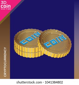 Cryptocurrency coins vector icon