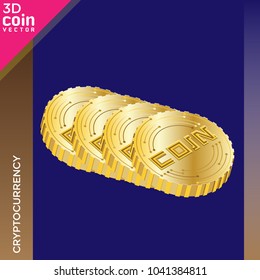 Cryptocurrency coins vector icon