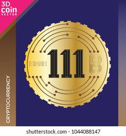 Cryptocurrency coins. Vector icon.