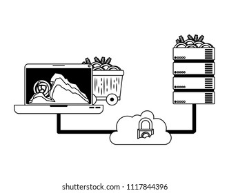 cryptocurrency commerce technology set icons
