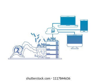 cryptocurrency commerce technology set icons