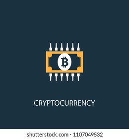 Cryptocurrency concept 2 colored icon. Simple element illustration. Cryptocurrency concept symbol design from Cryptocurrency set. Can be used for web and mobile UI/UX