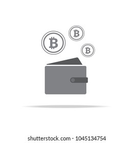 cryptocurrency concept bitcoin exchange with wallet