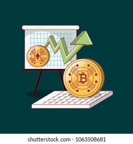 Cryptocurrency concept design