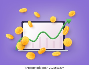 Cryptocurrency concept or electronic payments. Vector technology 3d illustration.