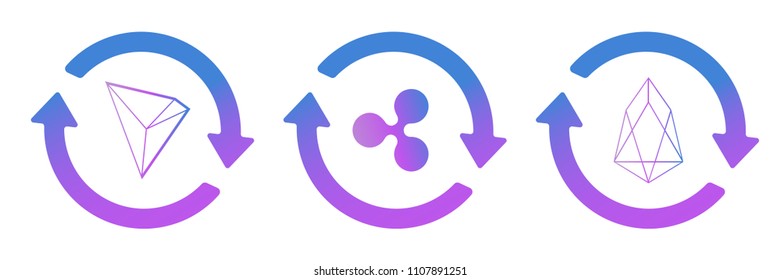 Cryptocurrency convert sign. Money change icon. Vector. 