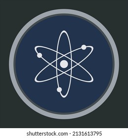 Cryptocurrency Cosmos coins. Vector logo