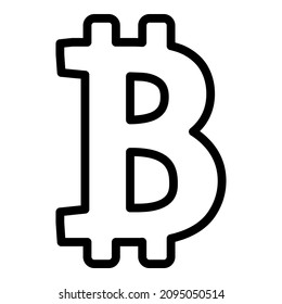Cryptocurrency Currency Bitcoin Money Flat Icon Isolated On White Background