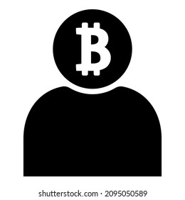 Cryptocurrency Currency Bitcoin Money Flat Icon Isolated On White Background