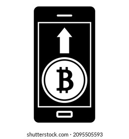 Cryptocurrency Currency Bitcoin Money Flat Icon Isolated On White Background
