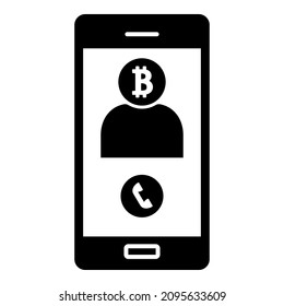 Cryptocurrency Currency Bitcoin Money Flat Icon Isolated On White Background
