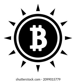 Cryptocurrency Currency Bitcoin Money Flat Icon Isolated On White Background