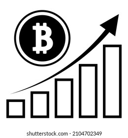 Cryptocurrency Currency Bitcoin Money Flat Icon Isolated On White Background