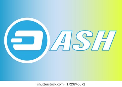 cryptocurrency dash coin emblem icon
