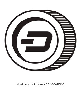 cryptocurrency dash coin isolated icon
