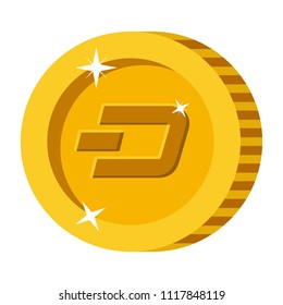 cryptocurrency dash coin isolated icon