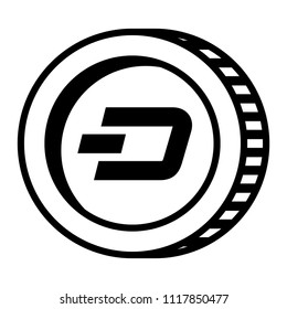 cryptocurrency dash coin isolated icon