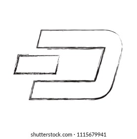 cryptocurrency dash symbol isolated icon