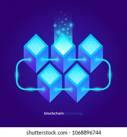 Cryptocurrency data abstract design. Blockchain illustration concept. Vector illustration.