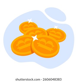 Cryptocurrency A digital coin with a Bitcoin symbol