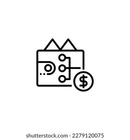 Cryptocurrency and digital wallet security icon
