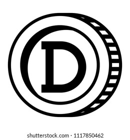 cryptocurrency dogecoin coin isolated icon
