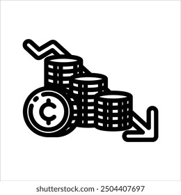 cryptocurrency Dump simple line icon