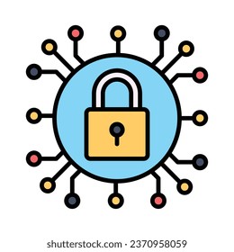 Cryptocurrency encryption vector design, ready to use icon